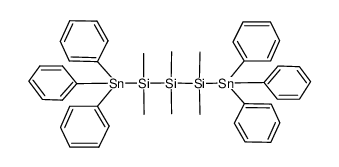 1,1,2,2,3,3-hexamethyl-1,3-bis(triphenylstannyl)trisilane Structure