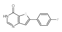 6-(4-FLUOROPHENYL)-3,4-DIHYDROTHIENO[3,2-D]-PYRIMIDIN-4-ONE structure