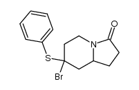 7-bromo-7-(phenylthio)hexahydroindolizin-3(2H)-one结构式