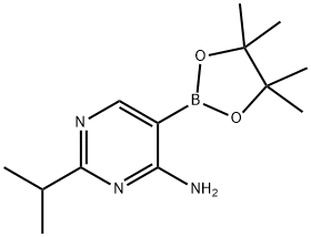 4-Amino-2-(iso-propyl)pyrimidine-5-boronic acid pinacol ester结构式
