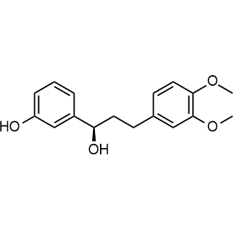 (R)-3-(3-(3,4-二甲氧基苯基)-1-羟丙基)苯酚结构式