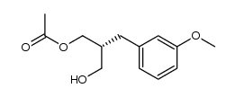(R)-3-hydroxy-2-(3-methoxybenzyl)propyl acetate结构式