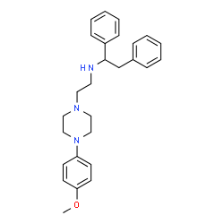 1-[2-[(1,2-Diphenylethyl)amino]ethyl]-4-(4-methoxyphenyl)piperazine结构式
