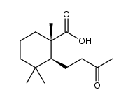 (1S,2S)-1,3,3-trimethyl-2-(3-oxobutyl)cyclohexanecarboxylic acid Structure