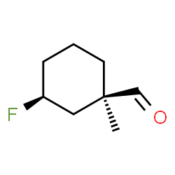 Cyclohexanecarboxaldehyde, 3-fluoro-1-methyl-, (1R,3S)- (9CI) Structure