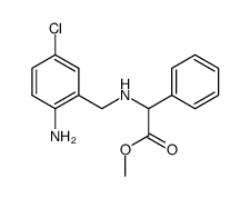 (+/-)-α-[[(2-amino-5-chlorophenyl)methyl]amino]benzeneacetic acid methyl ester结构式