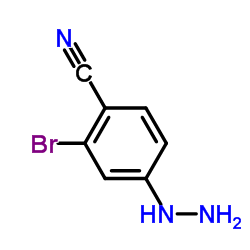 2-Bromo-4-hydrazinylbenzonitrile structure