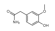 2-(4-hydroxy-3-methoxyphenyl)acetamide结构式