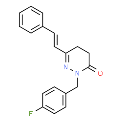 2-(4-FLUOROBENZYL)-6-STYRYL-4,5-DIHYDRO-3(2H)-PYRIDAZINONE Structure