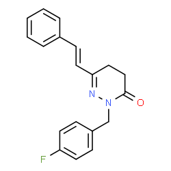 2-(4-FLUOROBENZYL)-6-STYRYL-4,5-DIHYDRO-3(2H)-PYRIDAZINONE structure