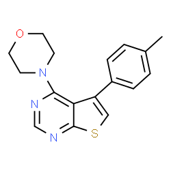 5-(4-methylphenyl)-4-(4-morpholinyl)thieno[2,3-d]pyrimidine结构式