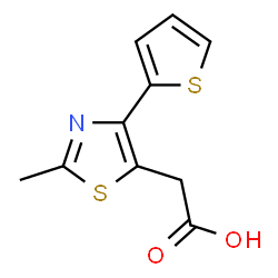 2-[2-methyl-4-(thiophen-2-yl)-1,3-thiazol-5-yl]acetic acid结构式