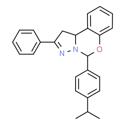 2-phenyl-5-[4-(propan-2-yl)phenyl]-1,10b-dihydropyrazolo[1,5-c][1,3]benzoxazine Structure