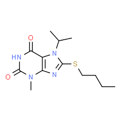 8-(butylthio)-7-isopropyl-3-methyl-3,7-dihydro-1H-purine-2,6-dione Structure