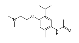 2-Acetylamino-5-(2-dimethylaminoethoxy)-p-cymene structure