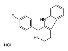 1-(4-fluorophenyl)-2,3,4,9-tetrahydro-1H-pyrido[3,4-b]indole,hydrochloride Structure