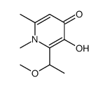 3-hydroxy-2-(1-methoxyethyl)-1,6-dimethylpyridin-4-one结构式