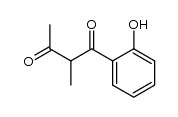 1-(o-hydroxyphenyl)-2-methylbutane-1,3-dione结构式