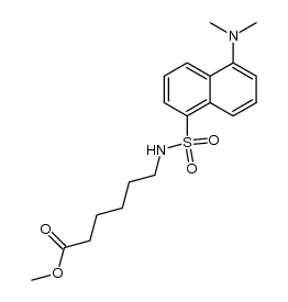 methyl 6-(5-(dimethylamino)naphthalene-1-sulfonamido)hexanoate结构式