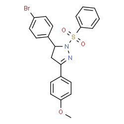 5-(4-Bromophenyl)-3-(4-methoxyphenyl)-1-(phenylsulfonyl)-4,5-dihydro-1H-pyrazole结构式