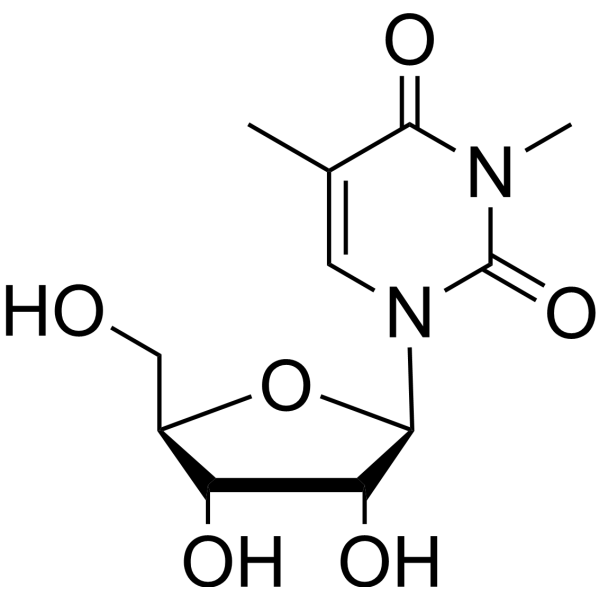 N3-Methyl-5-methyluridine结构式