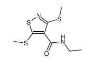 N-Ethyl-3,5-bis(methylthio)-4-isothiazolecarboxamide结构式