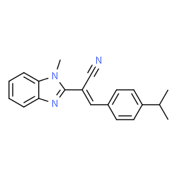 3-(4-isopropylphenyl)-2-(1-methyl-1H-benzimidazol-2-yl)acrylonitrile结构式