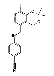 4-((2,2,8-trimethyl-4H-[1,3]dioxino[4,5-c]pyridin-5-yl)methylamino)benzonitrile结构式