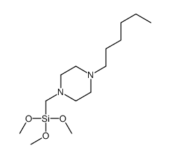 (4-hexylpiperazin-1-yl)methyl-trimethoxysilane Structure