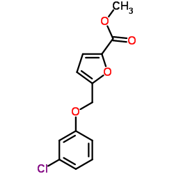 Methyl 5-[(3-chlorophenoxy)methyl]-2-furoate结构式