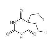 5,5-bis(2-iodoethyl)-1,3-diazinane-2,4,6-trione结构式