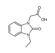 (3-ethyl-2-oxo-2,3-dihydrobenzoimidazol-1-yl)acetic acid结构式