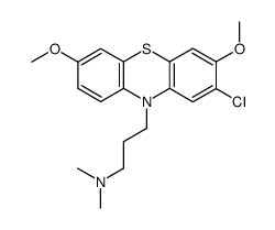 [3-(2-chloro-3,7-dimethoxy-phenothiazin-10-yl)-propyl]-dimethyl-amine Structure