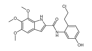 4-(chloroethyl)-3-(5,6,7-trimethoxyindole-2-carboxamino)phenol Structure