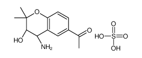 1-[(3S,4S)-4-Amino-3-hydroxy-2,2-dimethyl-3,4-dihydro-2H-chromen- 6-yl]ethanone sulfate (1:1) Structure