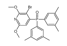 4-bis(3,5-dimethylphenyl)phosphoryl-3-bromo-2,6-dimethoxypyridine Structure