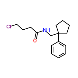 4-Chloro-N-[(1-phenylcyclopentyl)methyl]butanamide Structure