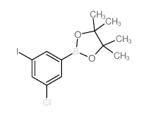 2-(3-Chloro-5-iodophenyl)-4,4,5,5-tetramethyl-1,3,2-dioxaborolane Structure