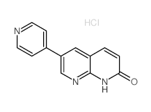 1,8-Naphthyridin-2(1H)-one,6-(4-pyridinyl)-, hydrochloride (1:1) structure