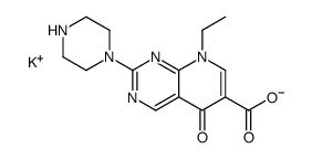 potassium 8-ethyl-5,8-dihydro-5-oxo-2-(piperazinyl)pyrido[2,3-d]pyrimidine-6-carboxylate structure