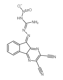 2-[(E)-(2,3-dicyanoindeno[1,2-b]pyrazin-9-ylidene)amino]-1-nitroguanidine Structure