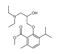 3-[2-Hydroxy-3-(diethylamino)propoxy]-p-cymene-2-carboxylic acid methyl ester结构式