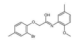 2-(2-bromo-4-methylphenoxy)-N-(2-methoxy-5-methylphenyl)acetamide结构式