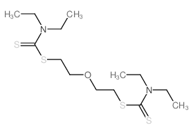 1-[2-[2-(diethylthiocarbamoylsulfanyl)ethoxy]ethylsulfanyl]-N,N-diethyl-methanethioamide结构式