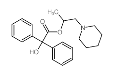 Benzeneacetic acid, a-hydroxy-a-phenyl-,1-methyl-2-(1-piperidinyl)ethyl ester结构式