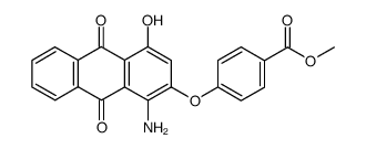 1-Amino-4-hydroxy-2-<4-methoxycarbonyl-phenoxy>-anthrachinon Structure