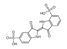 (2E)-3-oxo-2-(3-oxo-5-sulfo-1H-indol-2-ylidene)-1H-indole-7-sulfonic acid Structure