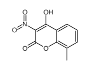 4-hydroxy-8-methyl-3-nitrochromen-2-one Structure