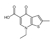 7-ethyl-2-methyl-4-oxo-4,7-dihydrothieno(2,3-b)pyridine-5-carboxylic acid structure