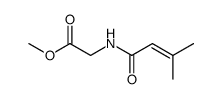 N-(3-Methyl-1-oxo-2-butenyl)glycine methyl ester Structure